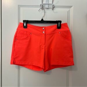 Slazenger Women’s Size 4 Bright Orange Golf Shorts with Pockets and Button close